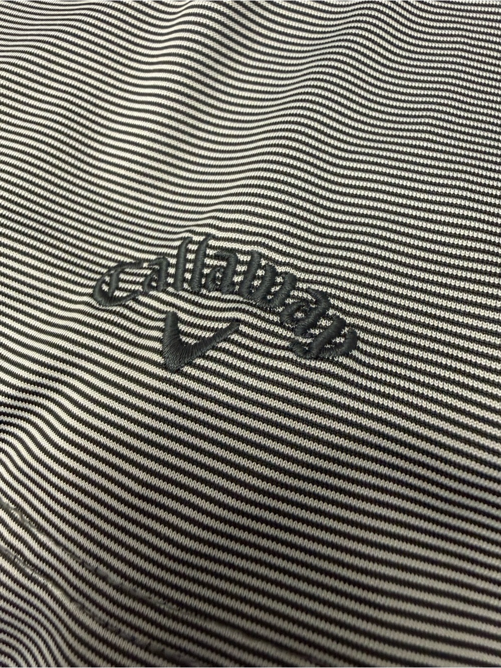 Callaway Opti Dri Golf Polo Shirt Men’s 3XL Gray Black Micro Stripe Performance - Picture 6 of 8